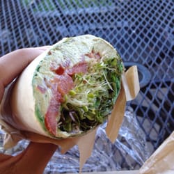 Healthways II - Veggie pesto delight!!!fresh veggies, and lots of organic pesto. Texture is just right, pricey, but right!