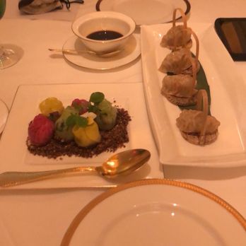 Wing Lei - Appetizers: Pan - Seared Pot Stickers and Vegetable Dim Sum Sampler - Chinese Near Me - Las Vegas, Nevada