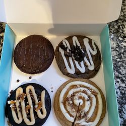 Dirty Dough - Carmel Pecan Cheesecake, PB Pretzel, Brookie, and Cookies n Cream