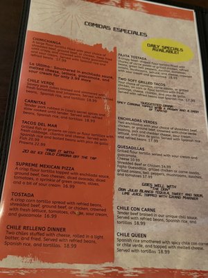 Menu photo 2 Casa Corona Fresno, CA