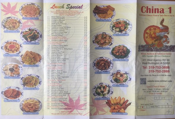 Menu photo 2 China One West Burlington, IA