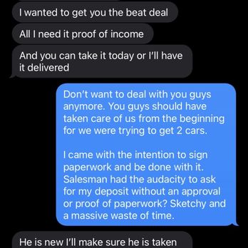 Van Nuys CDJR - "GM" trying to validate shitty employee work by trying to make a connection with me based off her being a "female manager" sexist. - Car Dealers Near Me - Van Nuys, California Van Nuys CDJR - "GM" trying to validate shitty employee work by trying to make a connection with me based off her being a "female manager" sexist. - Car Dealers Near Me - Van Nuys, California