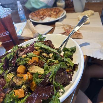 Sauce Pizza & Wine - Roasted veggie salad and a kids cheese pizza - Italian Near Me - Phoenix, Arizona