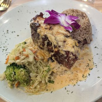 Konoko Restaurant - Salmon. I love the rice. - Caribbean Near Me - White Marsh, Maryland