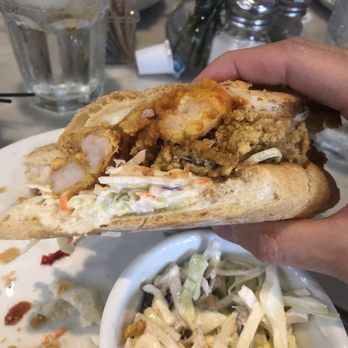 Stanley - Fried oyster and shrimp PoBoy with coleslaw - Breakfast & Brunch Near Me - New Orleans, Louisiana Stanley - Fried oyster and shrimp PoBoy with coleslaw - Breakfast & Brunch Near Me - New Orleans, Louisiana