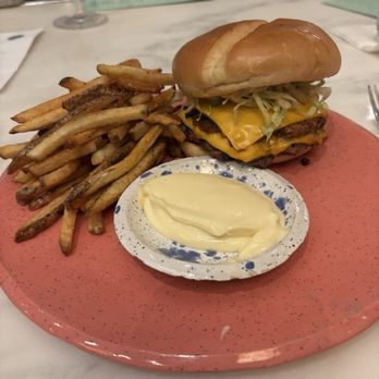 Bayonet - Double with cheese- a tuna burger that tastes like a Big Mac - Desserts Near Me - Birmingham, Alabama Bayonet - Double with cheese- a tuna burger that tastes like a Big Mac - Desserts Near Me - Birmingham, Alabama
