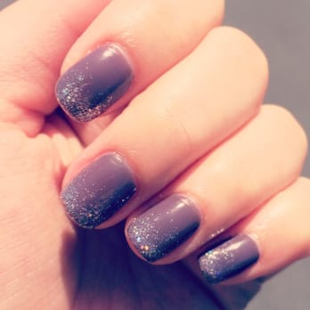 The Nail Bar - Grey with ombré glitter - Nail Salons Near Me - Irvine, California