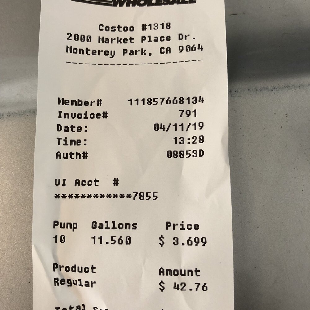 Costco Gasoline - One week later $3.699 a gallon what the hell is going on here. Gas prices in Southern California is high enough. - Gas Stations Near Me - Monterey Park, California Costco Gasoline - One week later $3.699 a gallon what the hell is going on here. Gas prices in Southern California is high enough. - Gas Stations Near Me - Monterey Park, California