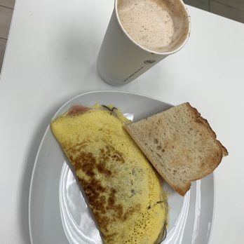 Enjoy Cafe - Ham, cheese and onion omelette. - Cafes Near Me - Hollywood, Florida Enjoy Cafe - Ham, cheese and onion omelette. - Cafes Near Me - Hollywood, Florida