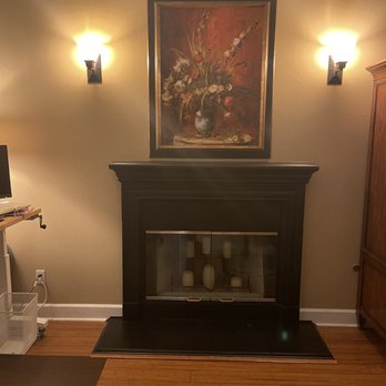 TGI Painted - Repainted fireplace at night - Painters Near Me - Santa Clarita, California TGI Painted - Repainted fireplace at night - Painters Near Me - Santa Clarita, California
