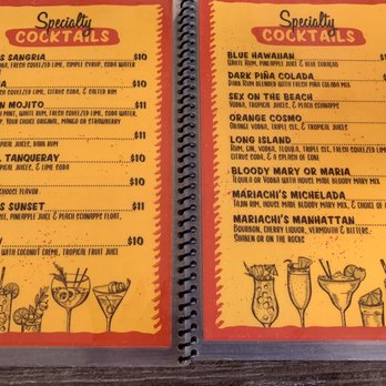 Mariachi's Authentic Mexican Restaurant - Drink Menu - Mexican Near Me - Kapaa, Hawaii Mariachi's Authentic Mexican Restaurant - Drink Menu - Mexican Near Me - Kapaa, Hawaii