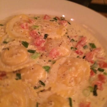 Panza - Lobster Ravioli- delicious! Light cream sauce fresh tomatoes and scallions - Italian Near Me - Boston, Massachusetts Panza - Lobster Ravioli- delicious! Light cream sauce fresh tomatoes and scallions - Italian Near Me - Boston, Massachusetts