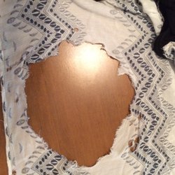 Arrow Cleaners - This is the former dress that was ruined.