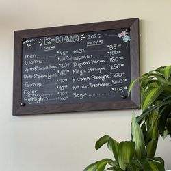 K-Hair Salon - Prices 3/2025
