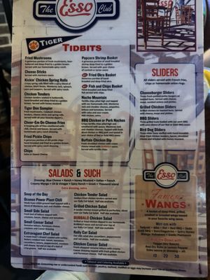 Menu photo 2 The Esso Club Clemson, SC Menu photo 2 The Esso Club Clemson, SC