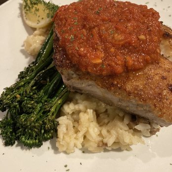 Miller's Waterfront Restaurant - Parmesan crusted Mahi Mahi Risotto - Seafood Near Me - Nags Head, North Carolina Miller's Waterfront Restaurant - Parmesan crusted Mahi Mahi Risotto - Seafood Near Me - Nags Head, North Carolina