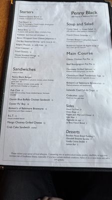 Menu photo 1 Penny Black Baltimore, MD