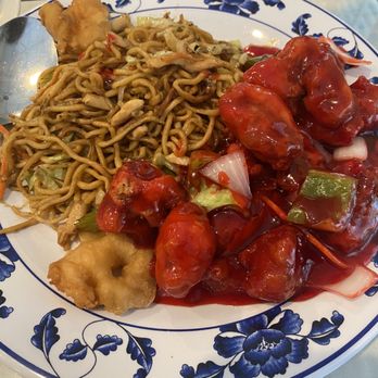 Golden Bowl - plate #1 chow main, sweet and sour pork, fried shrimp.... - Chinese Near Me - Hughson, California Golden Bowl - plate #1 chow main, sweet and sour pork, fried shrimp.... - Chinese Near Me - Hughson, California