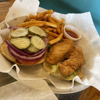 Grand Canyon Caverns - Spicy Chicken Sandwich - New American Near Me - Peach Springs, Arizona Grand Canyon Caverns - Spicy Chicken Sandwich - New American Near Me - Peach Springs, Arizona