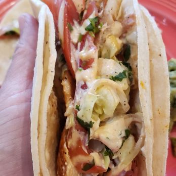 Yahaira's Cafe - Fish taco in my hand! - Mexican Near Me - Pasadena, California