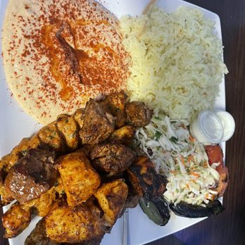 Black Olives Mediterranean Cafe - Combo plate Combo Kabob for 2 - Mediterranean Near Me - Palmdale, California Black Olives Mediterranean Cafe - Combo plate Combo Kabob for 2 - Mediterranean Near Me - Palmdale, California