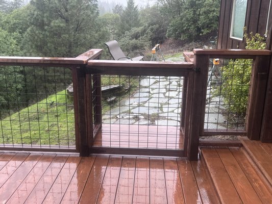 24x14ft deck with 9 ft approach and stairs - Sore thumb deck the client tried to repair and open can of worms. Called us and we tailored to the wishes and needs. Coming up with this beauty. A 24x14 raised deck with a lower deck approach with stairs. Entire deck built over county code requirements. 24x14ft deck with 9 ft approach and stairs - Sore thumb deck the client tried to repair and open can of worms. Called us and we tailored to the wishes and needs. Coming up with this beauty. A 24x14 raised deck with a lower deck approach with stairs. Entire deck built over county code requirements.