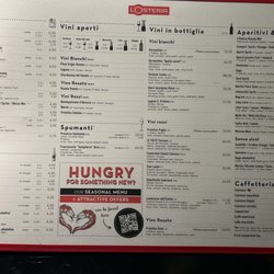 L'Osteria - Menu