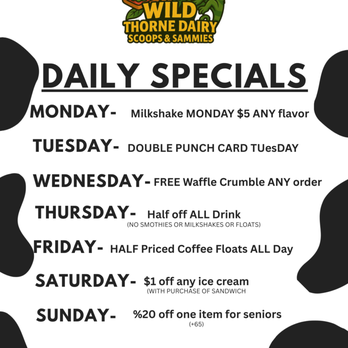 Wild Thorne Dairy - Ice Cream & Frozen Yogurt Near Me - Edgewater, Florida Wild Thorne Dairy - Ice Cream & Frozen Yogurt Near Me - Edgewater, Florida