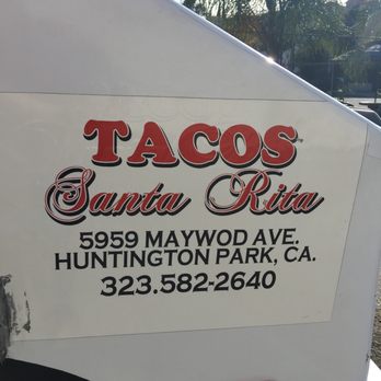 Tacos Santa Rita - a taco truck parked in a parking lot - Food Trucks Near Me - Los Angeles, California Tacos Santa Rita - a taco truck parked in a parking lot - Food Trucks Near Me - Los Angeles, California
