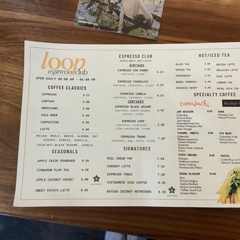 Loop Espresso Club - Drink Menu - Coffee & Tea Near Me - Los Angeles, California Loop Espresso Club - Drink Menu - Coffee & Tea Near Me - Los Angeles, California