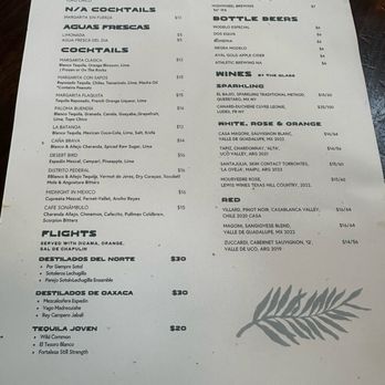 Mezquite - Drink menu - Cocktail Bars Near Me - San Antonio, Texas