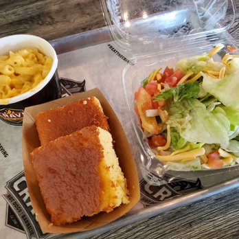Crave Hot Dogs & BBQ - Sides: Mac & cheese, cornbread, side salad - Barbeque Near Me - Concord, North Carolina Crave Hot Dogs & BBQ - Sides: Mac & cheese, cornbread, side salad - Barbeque Near Me - Concord, North Carolina
