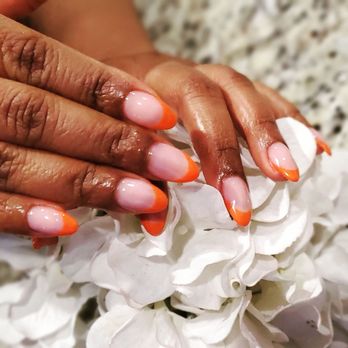 Rendezvous Mobile Nail Spa - Colored French tips using dip powder and gel polish - Nail Salons Near Me Rendezvous Mobile Nail Spa - Colored French tips using dip powder and gel polish - Nail Salons Near Me