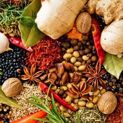 Rangoli Indian Restaurant - Some of the exotic spices we use in our restaurant, in tempering process (Art of extracting flavors from spices into curry).