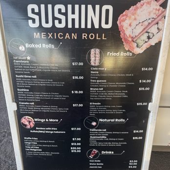 Sushino Mexican Roll - Menu - New Mexican Cuisine Near Me - Phoenix, Arizona