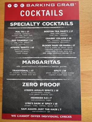 Menu photo 7 Barking Crab Boston, MA