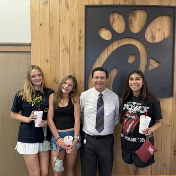 Chick-fil-A - My friends and i with the manager ray! - Fast Food Near Me - Houston, Texas Chick-fil-A - My friends and i with the manager ray! - Fast Food Near Me - Houston, Texas