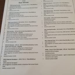 Wines available by the bottle. Wines available by the bottle.