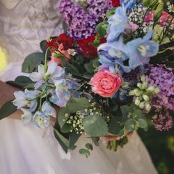 Willow Rose Flower Shoppe - Colorful bridal bouquet