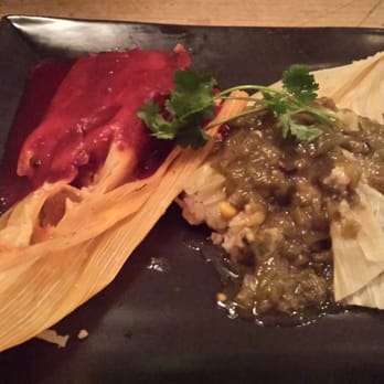 Cafe Pasqual's - Housemade tamales with Christmas sauce - Vegetarian Near Me - Santa Fe, New Mexico