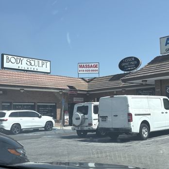 Leading Massage - The parking lot has reserved parking for each store front - Massage Near Me - Encino, California Leading Massage - The parking lot has reserved parking for each store front - Massage Near Me - Encino, California