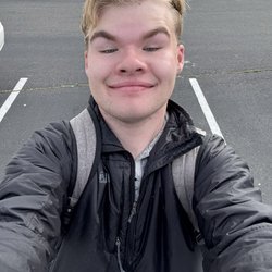Me in the back parking lot near the other side of the campus.