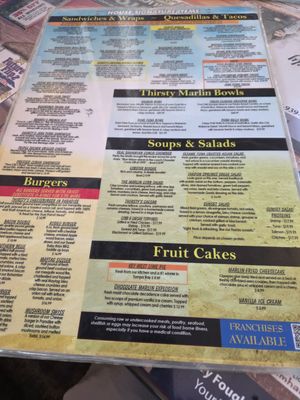 Menu photo 1 The Thirsty Marlin Palm Harbor, FL Menu photo 1 The Thirsty Marlin Palm Harbor, FL