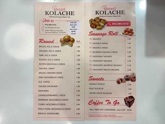 Menu photo 4 iHeart Kolache Farmers Branch, TX Menu photo 4 iHeart Kolache Farmers Branch, TX