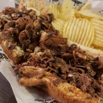 The Mad Italian - Big daddy cheesesteak with mushrooms.  So good and filling!! - Italian Near Me - Chamblee, Georgia