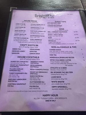 Menu photo 1 Gristworkz Houston, TX