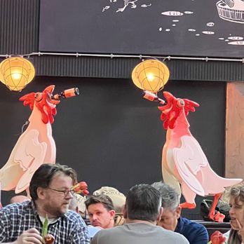 Bierfabriek - Chickens drinking beer - Brewpubs Near Me - Amsterdam, New Hampshire