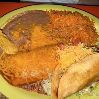 Lindo Mexico Restaurant - 10'25 - Lunch #2 chicken taco & cheese enchilada - Mexican Near Me - Prescott, Arizona Lindo Mexico Restaurant - 10'25 - Lunch #2 chicken taco & cheese enchilada - Mexican Near Me - Prescott, Arizona