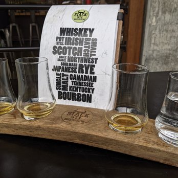 Stack 571 Burger & Whiskey Bar - Scotch Flight for $17.95. - Burgers Near Me - Bothell, Washington Stack 571 Burger & Whiskey Bar - Scotch Flight for $17.95. - Burgers Near Me - Bothell, Washington