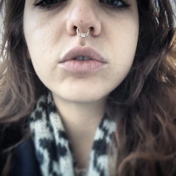 MARIA TASH | Fine Jewelry & Luxury Piercing - septum ring; 14k gold & opal - Jewelry Near Me - New York, New York MARIA TASH | Fine Jewelry & Luxury Piercing - septum ring; 14k gold & opal - Jewelry Near Me - New York, New York